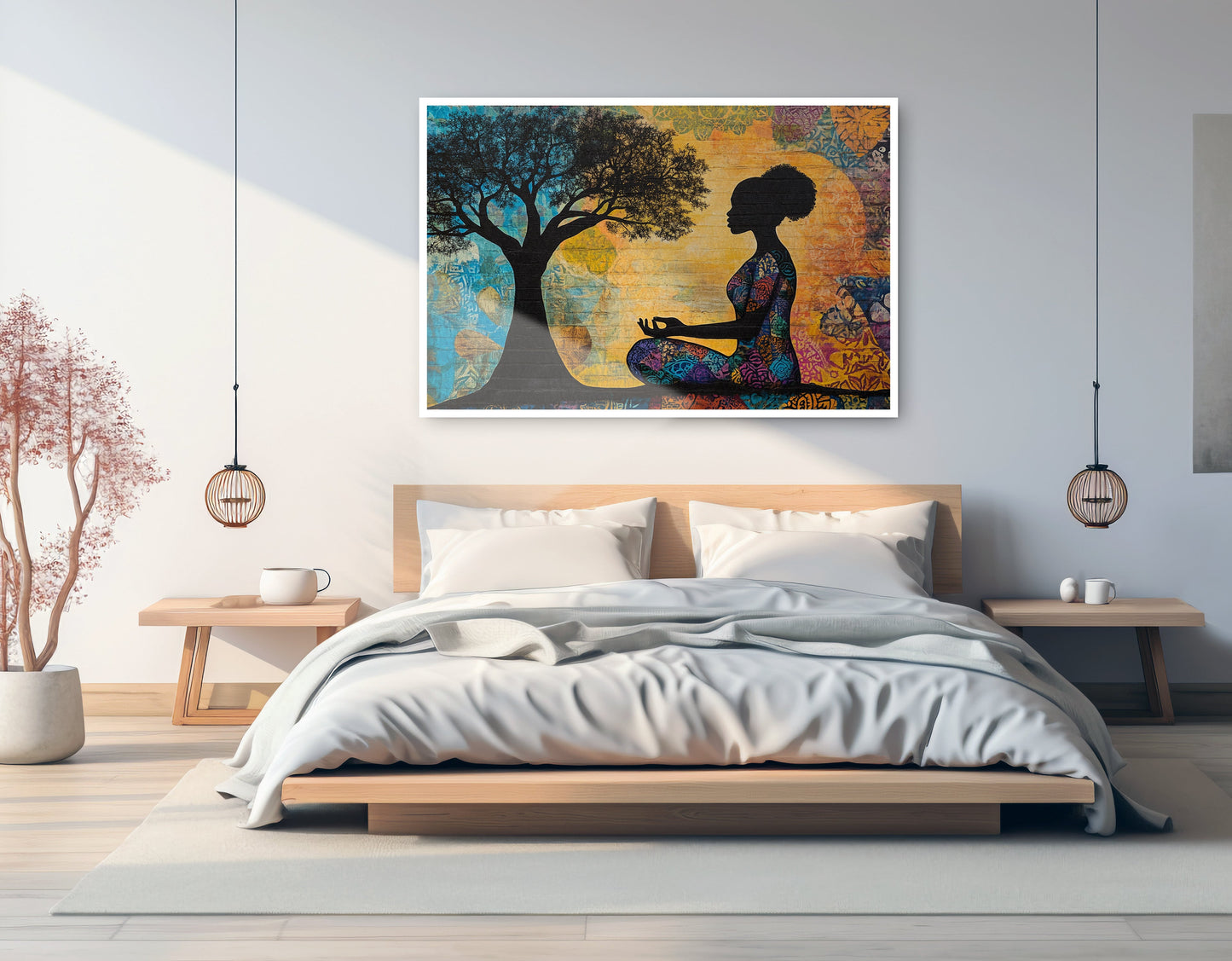 Black Woman Tree of Life African American wall art artwork view