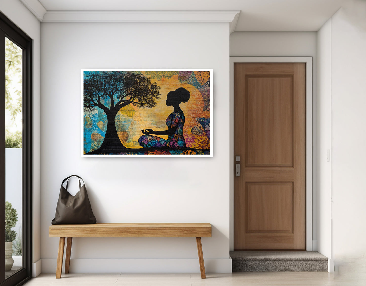 Black Woman Tree of Life African American wall art home decor view