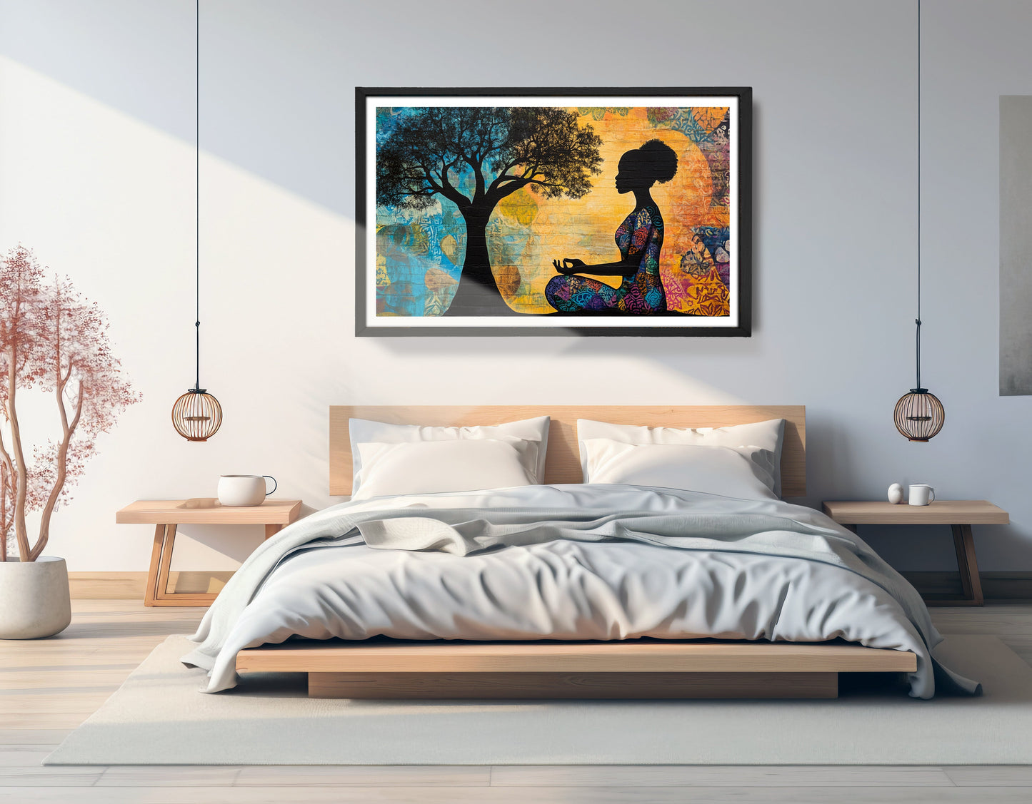 Black Woman Tree of Life African American wall art view 69