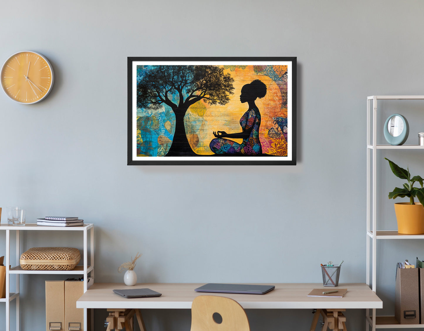 Black Woman Tree of Life African American wall art view 72