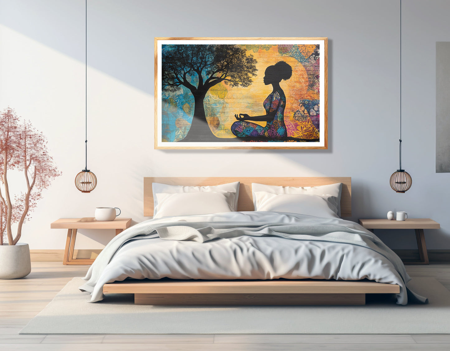 Black Woman Tree of Life African American wall art view 75
