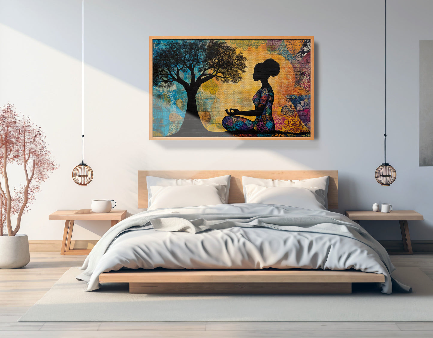 Black Woman Tree of Life African American wall art view 45