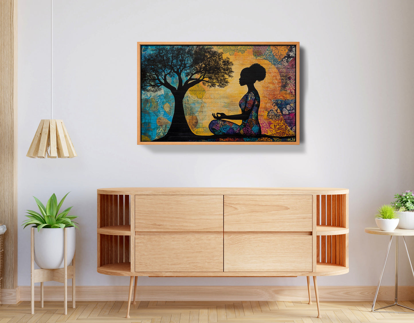 Black Woman Tree of Life African American wall art view 44