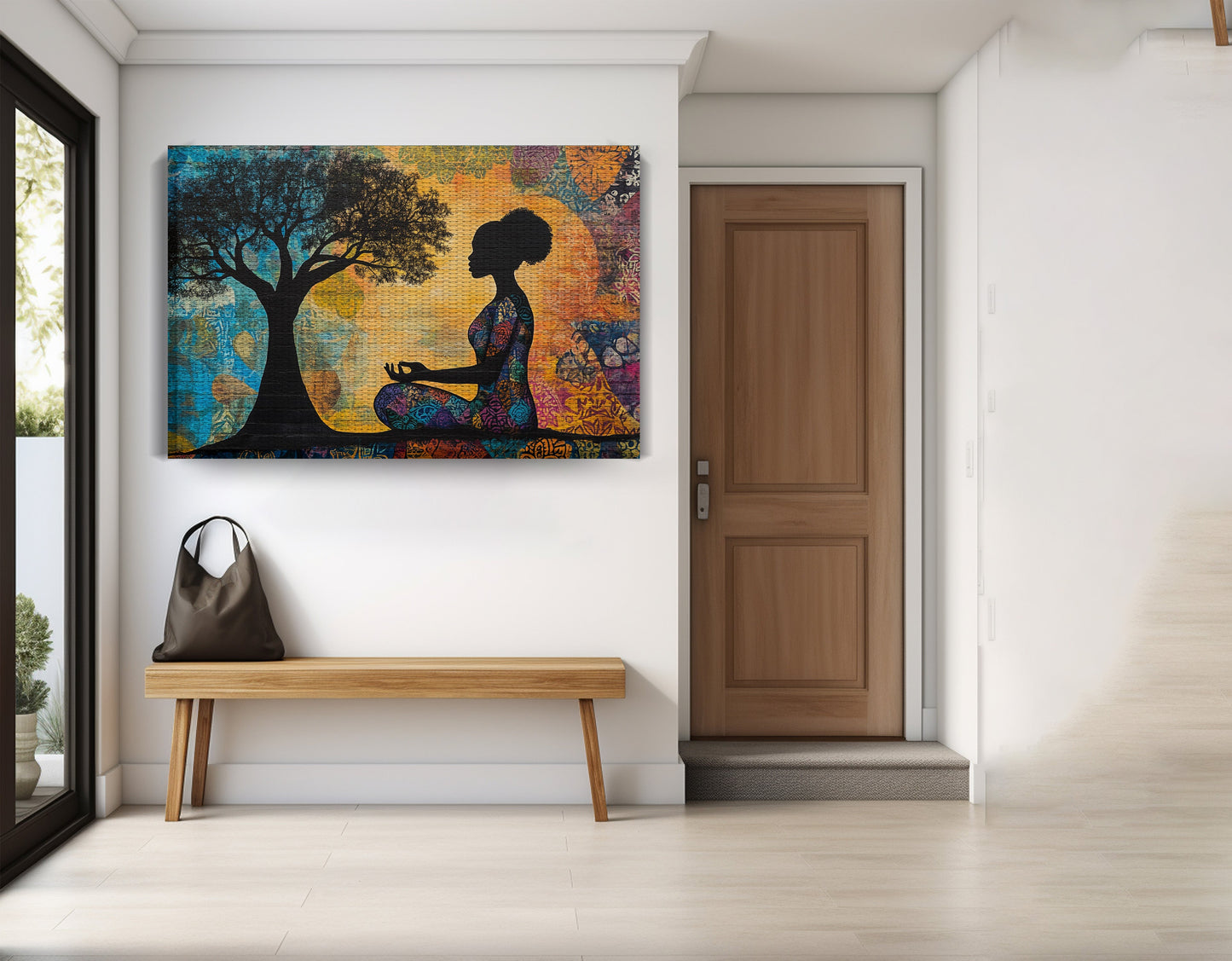Black Woman Tree of Life African American wall art view 17