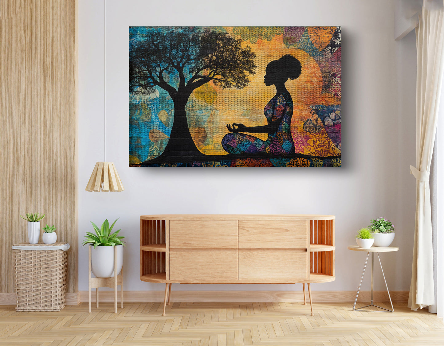 Black Woman Tree of Life African American wall art view 14