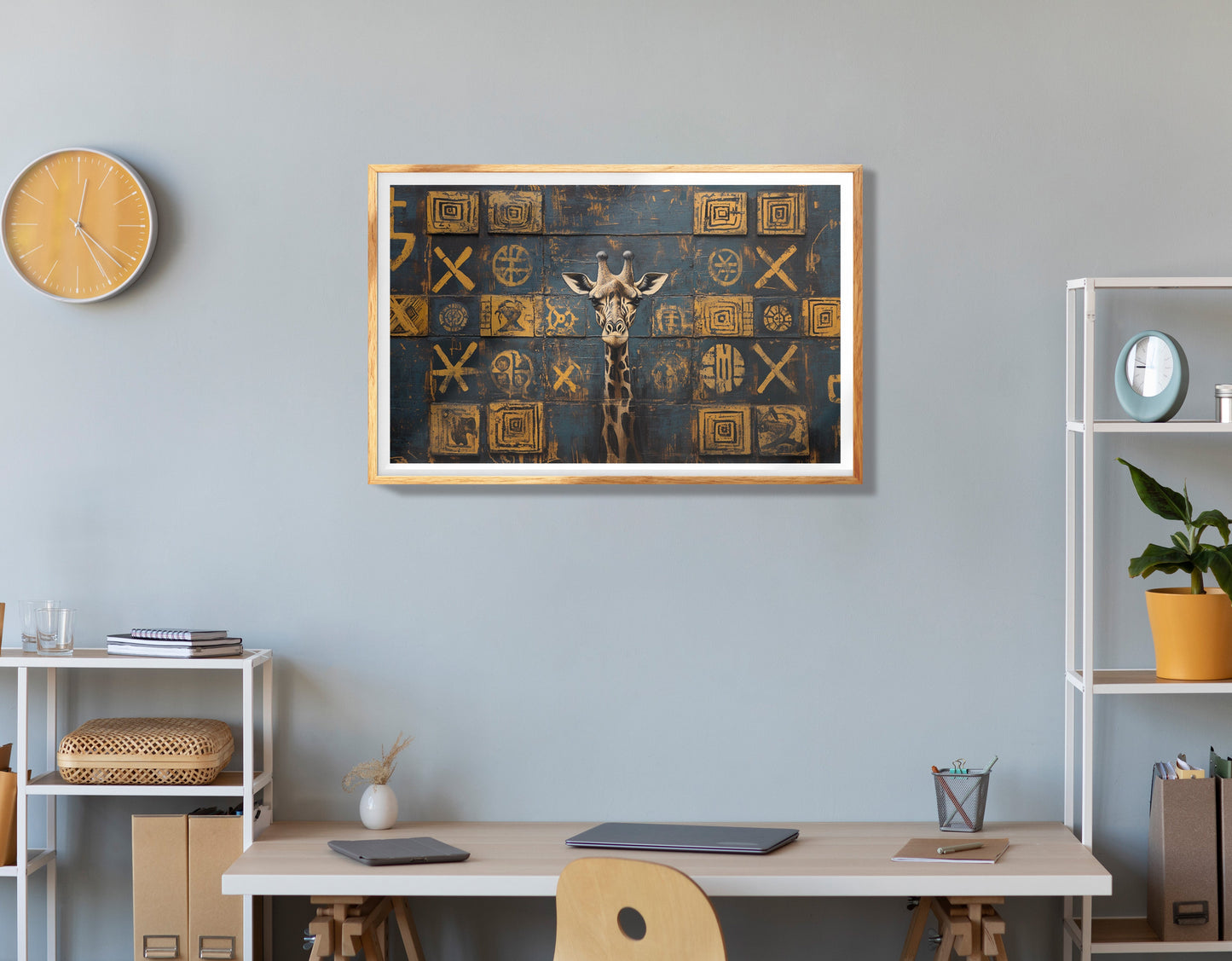 Elephant Moon Reflection African American canvas print view 78