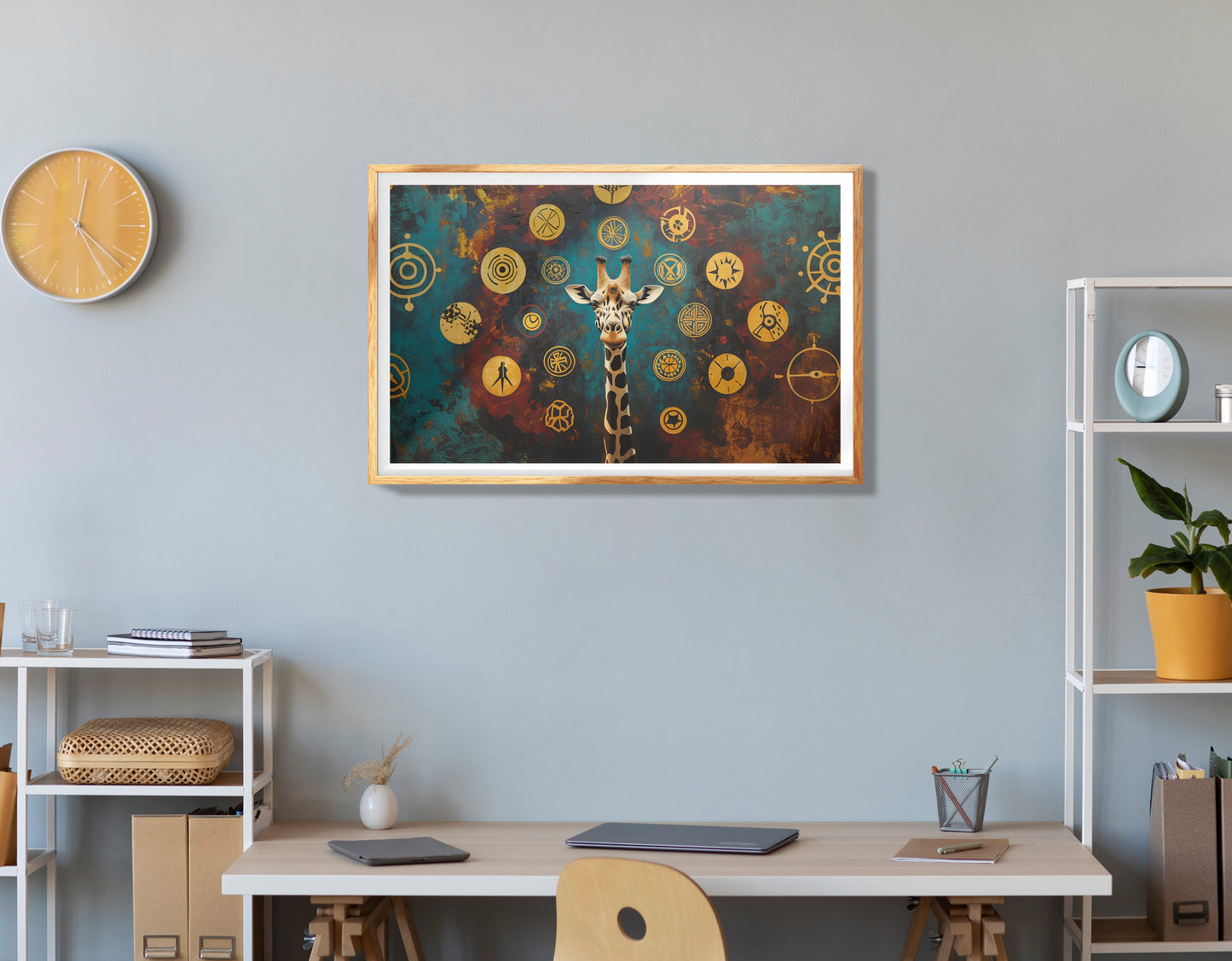 Elephant Floral Night African American canvas print view 78