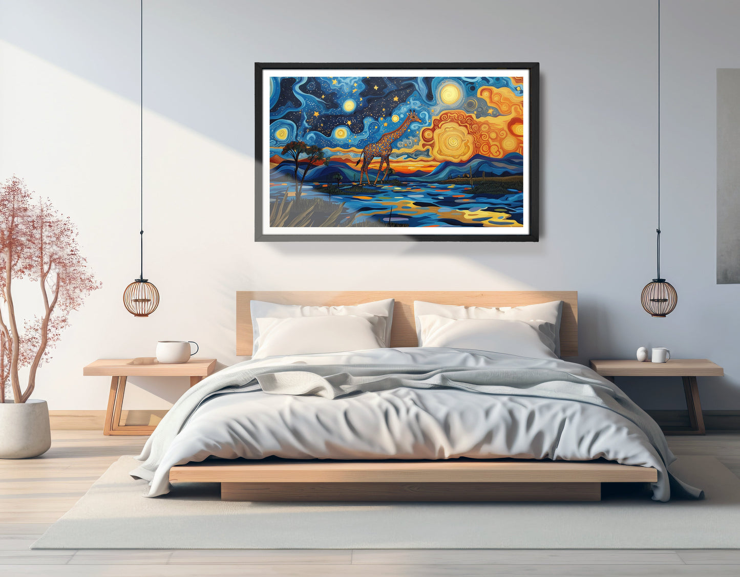 Blue Safari Sunset African American canvas print view 69