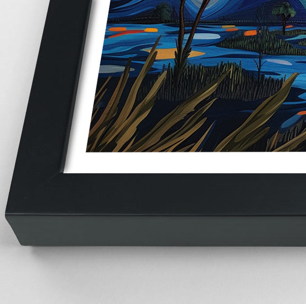 Blue Safari Sunset African American canvas print view 70