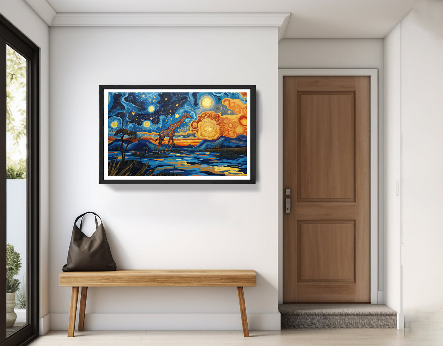 Blue Safari Sunset African American canvas print view 71