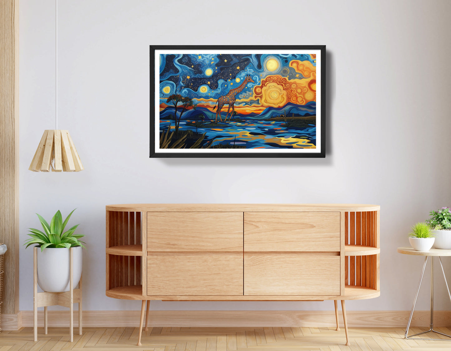 Blue Safari Sunset African American canvas print view 68
