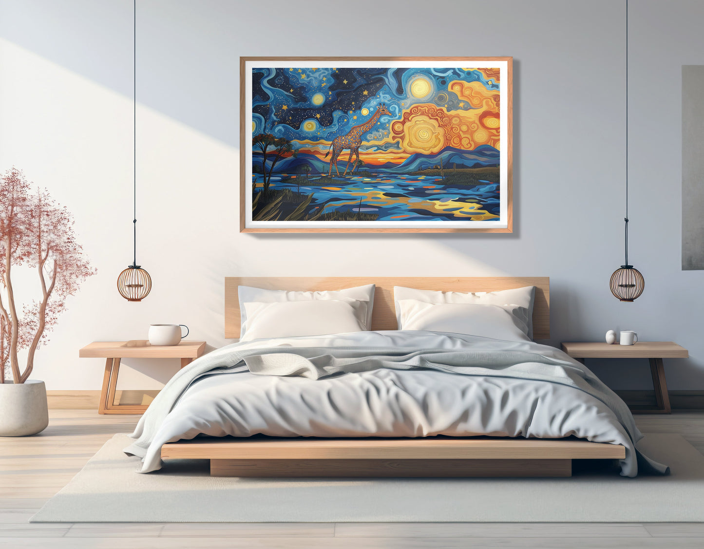 Blue Safari Sunset African American canvas print view 81