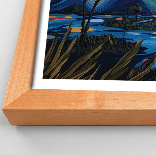 Blue Safari Sunset African American canvas print view 82