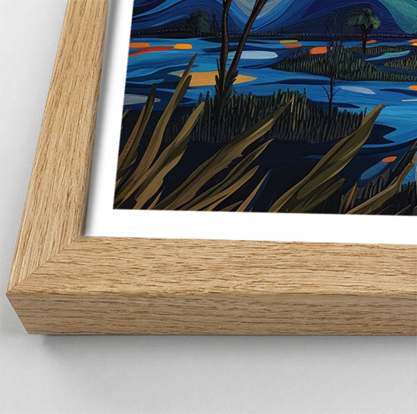 Blue Safari Sunset African American canvas print view 76