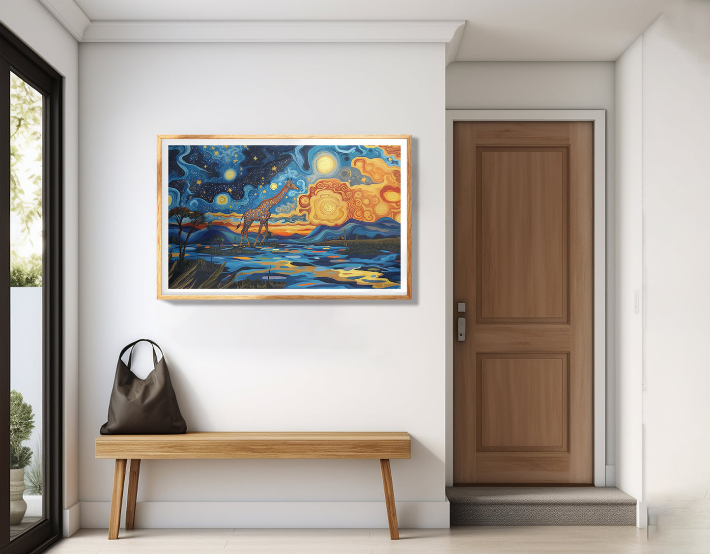 Blue Safari Sunset African American canvas print view 77