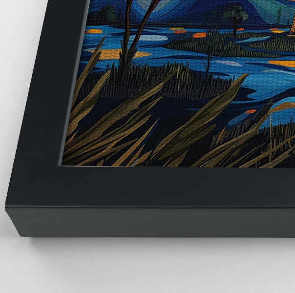 Blue Safari Sunset African American canvas print view 28