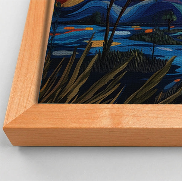 Blue Safari Sunset African American canvas print view 46