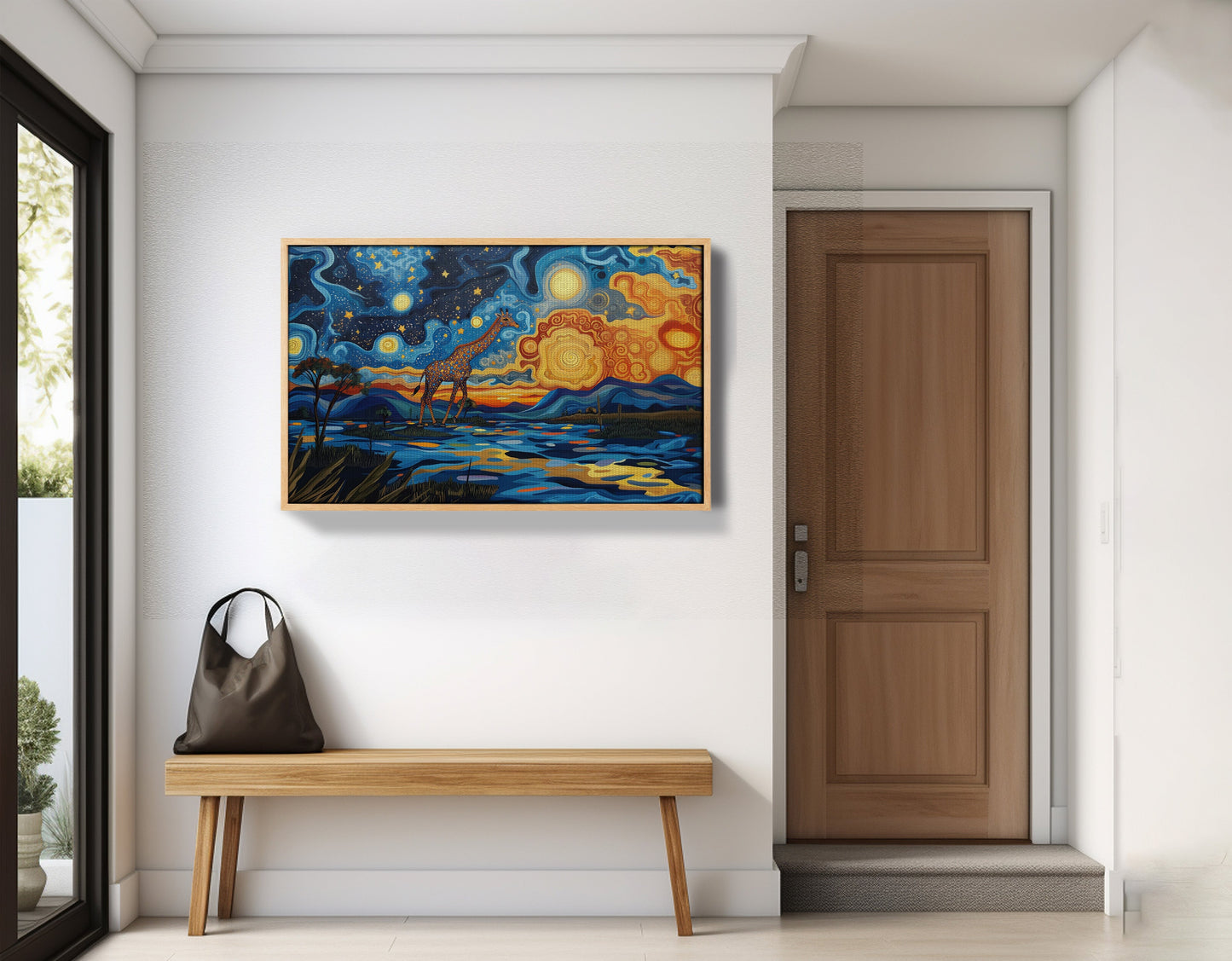 Blue Safari Sunset African American canvas print view 53