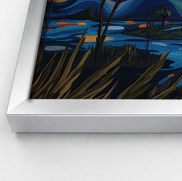 Blue Safari Sunset African American canvas print view 58