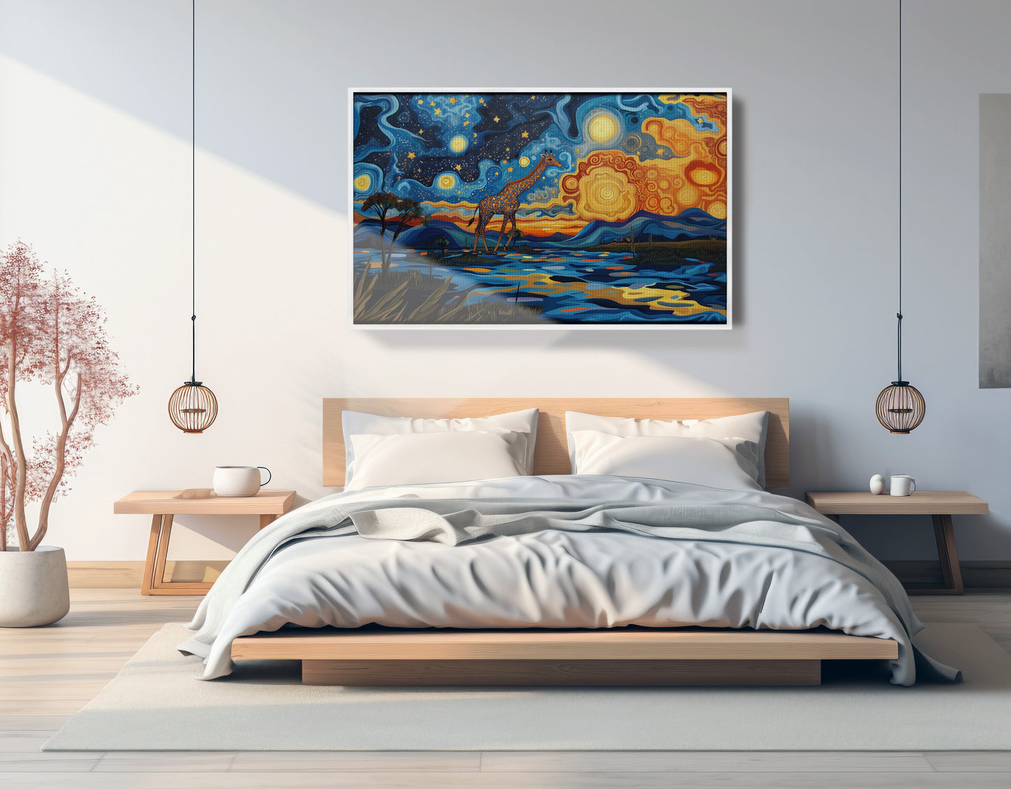 Blue Safari Sunset African American canvas print view 63