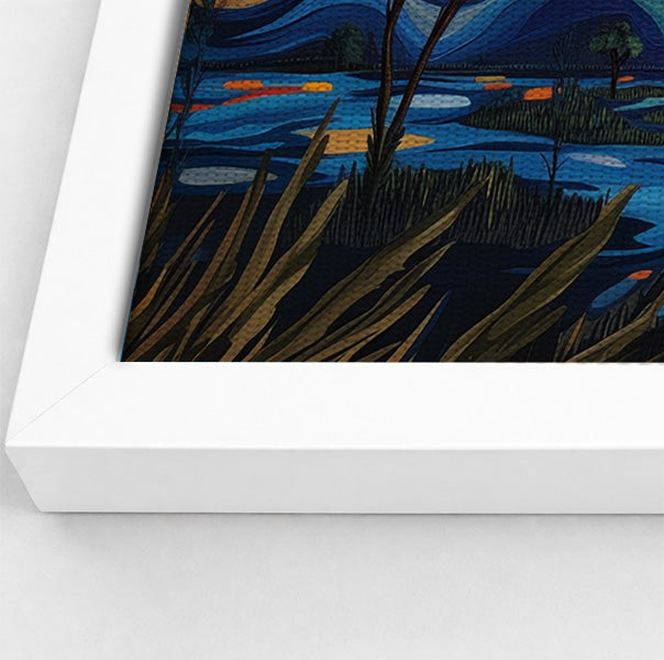 Blue Safari Sunset African American canvas print view 64