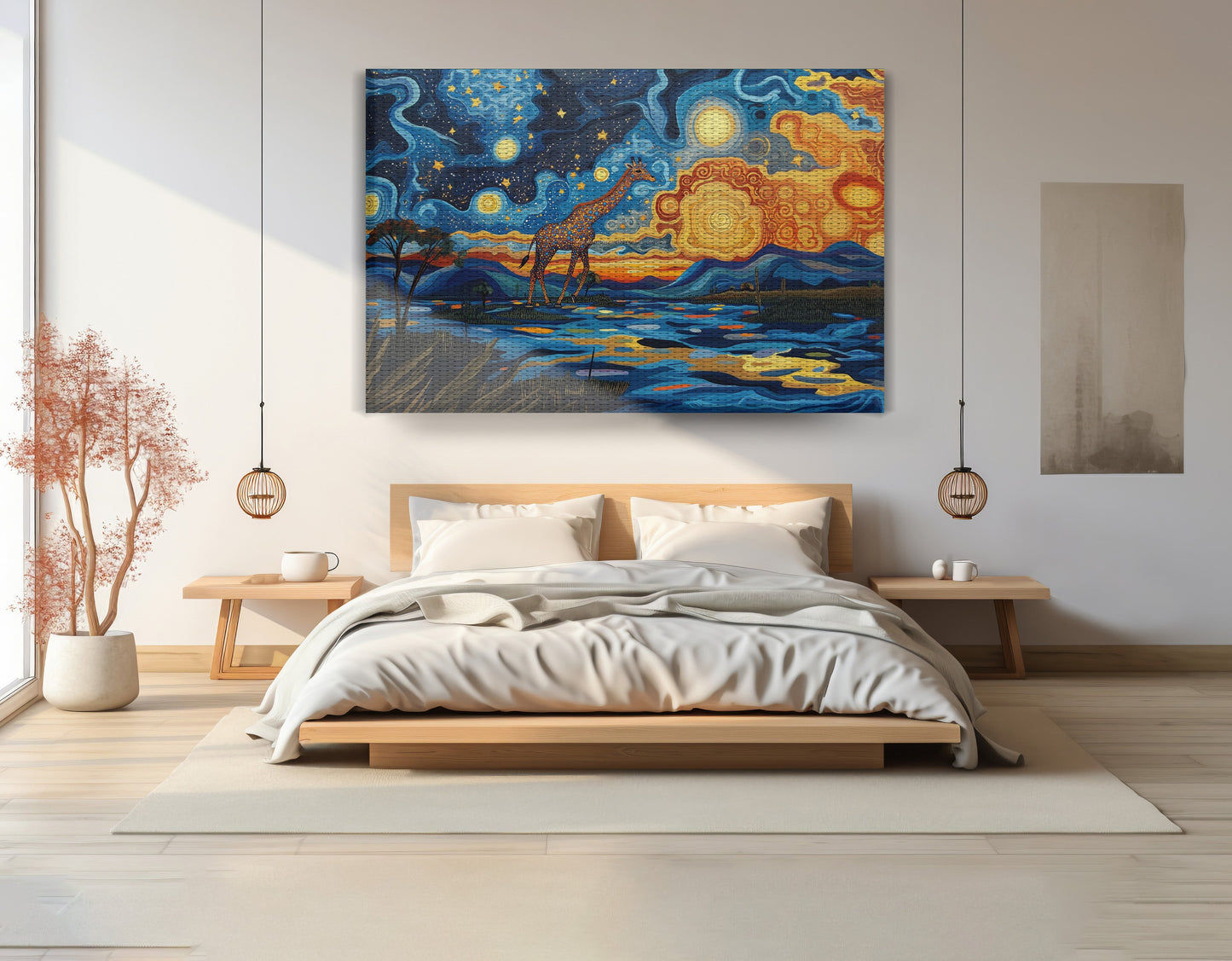 Blue Safari Sunset African American canvas print view 15