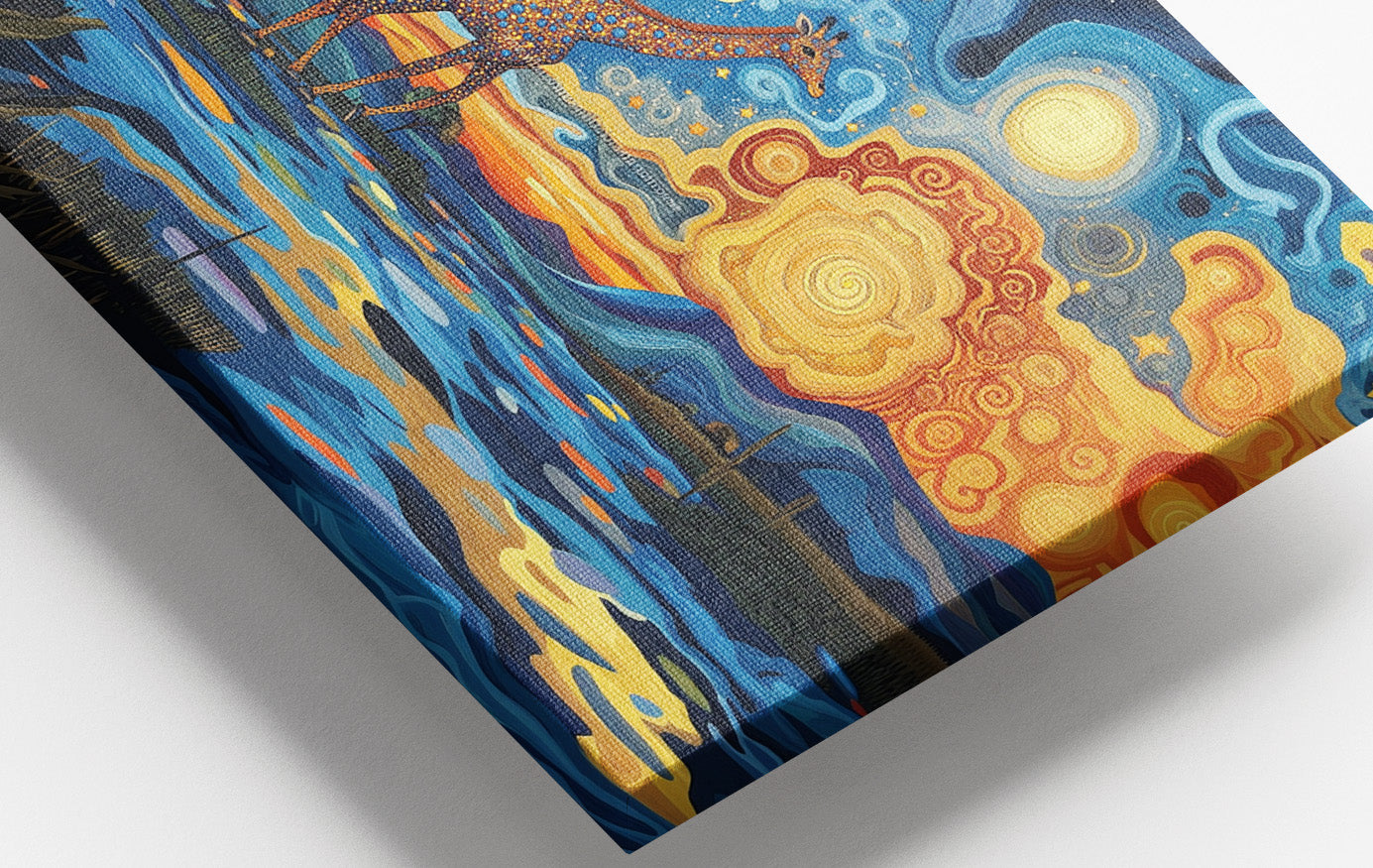 Blue Safari Sunset African American canvas print view 16