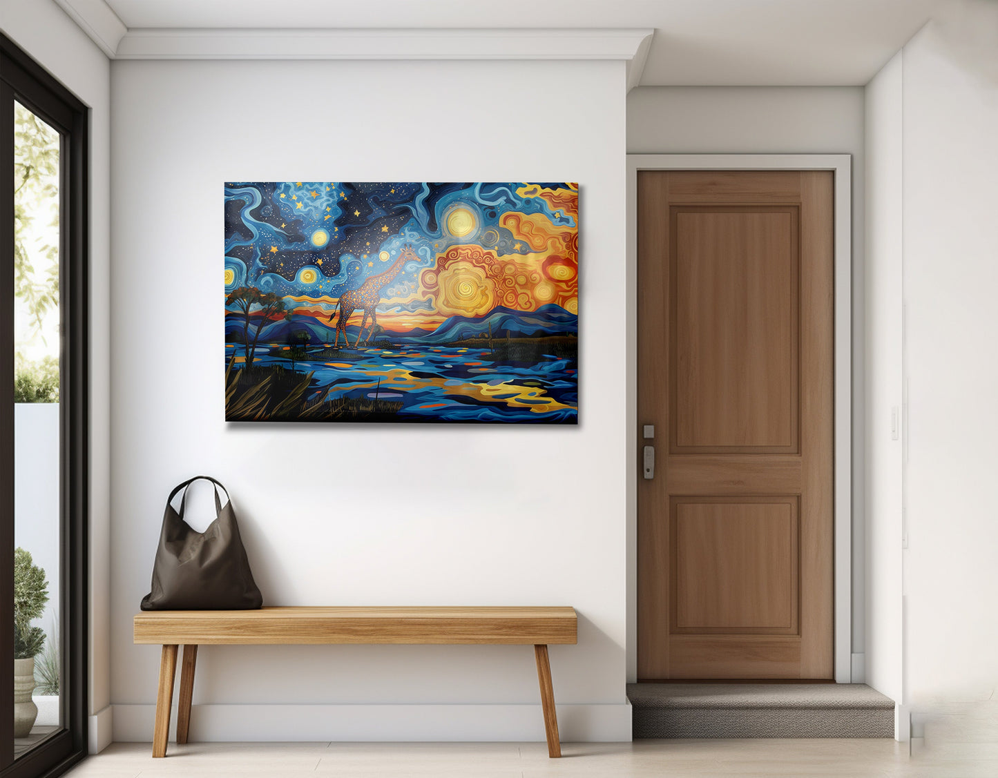Blue Safari Sunset African American canvas print view 23