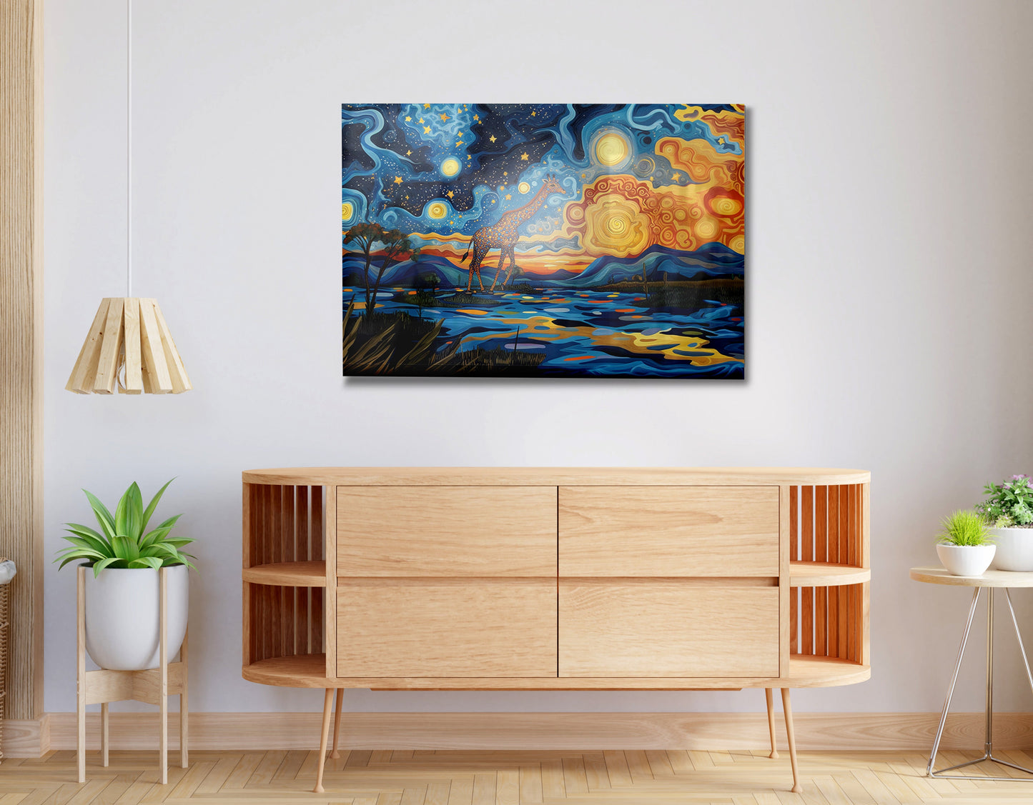 Blue Safari Sunset African American canvas print view 20