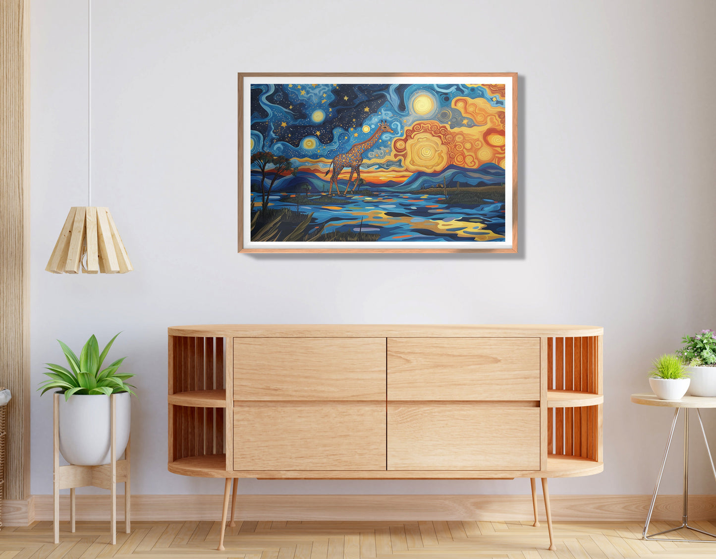 Blue Safari Sunset African American canvas print view 80