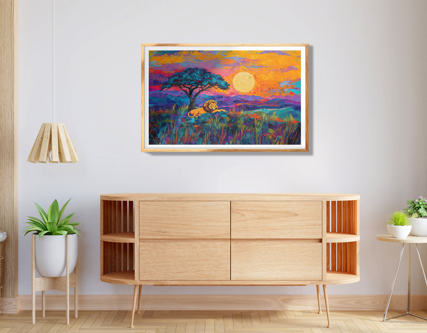 Blue Safari Sunset African American canvas print view 74