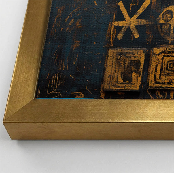 Tall Giraffe Tribal Black African American canvas print view 40