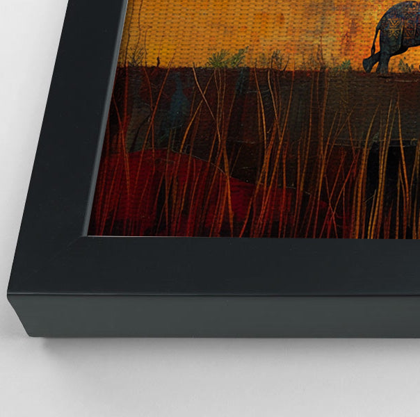 Elephant Family Gold Abstract African American abstract art view 28