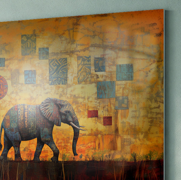 Elephant Family Gold Abstract African American abstract art view 22