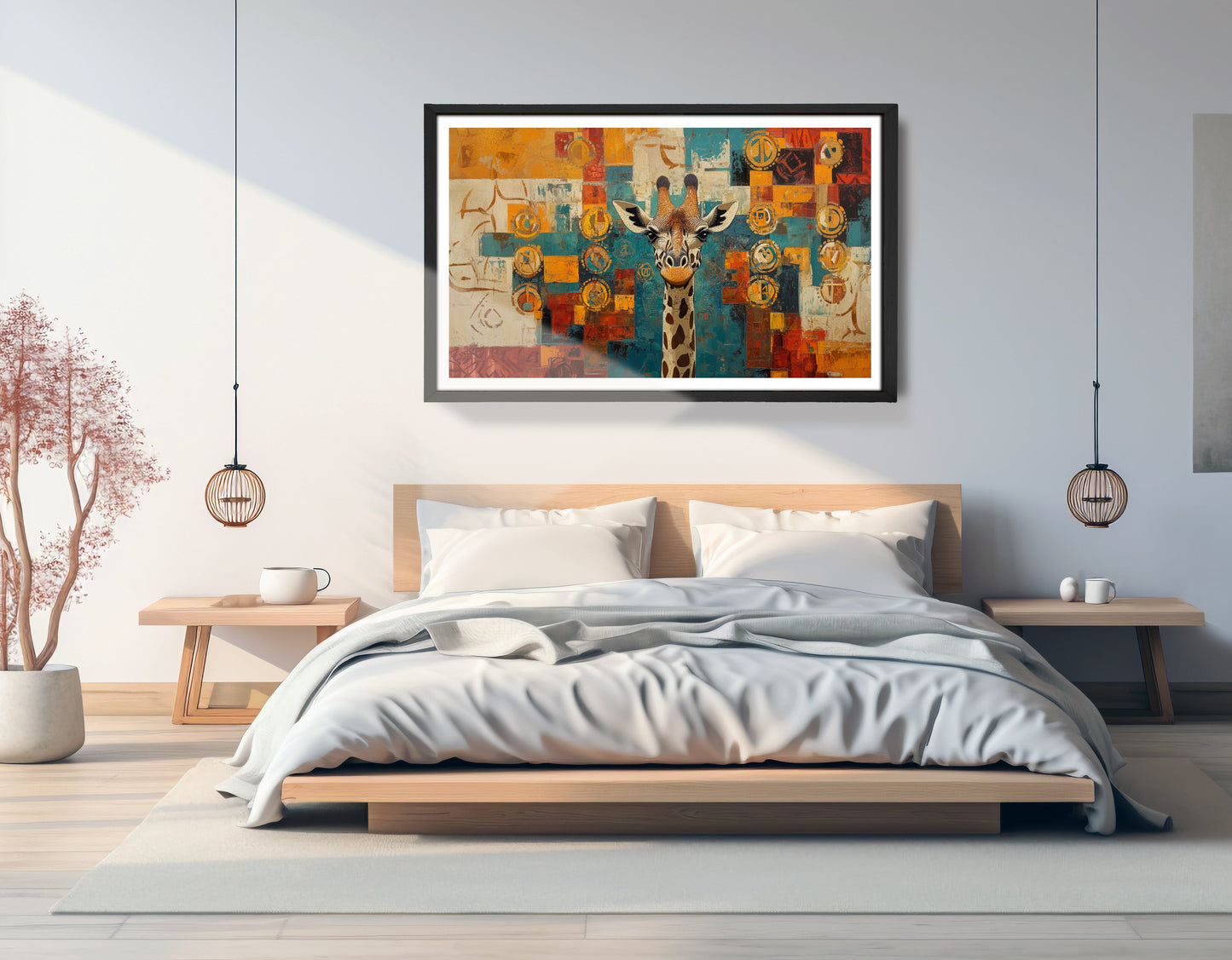 Giraffe Gold Pattern African American canvas print view 69