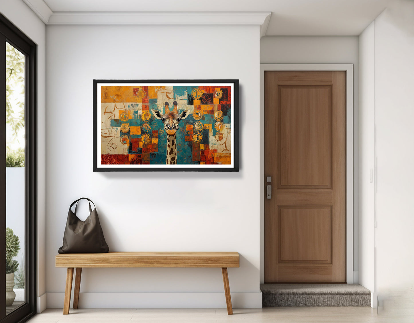 Giraffe Gold Pattern African American canvas print view 71