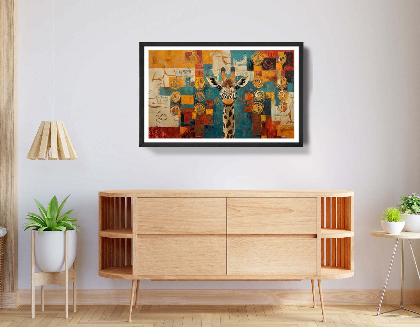 Giraffe Gold Pattern African American canvas print view 68