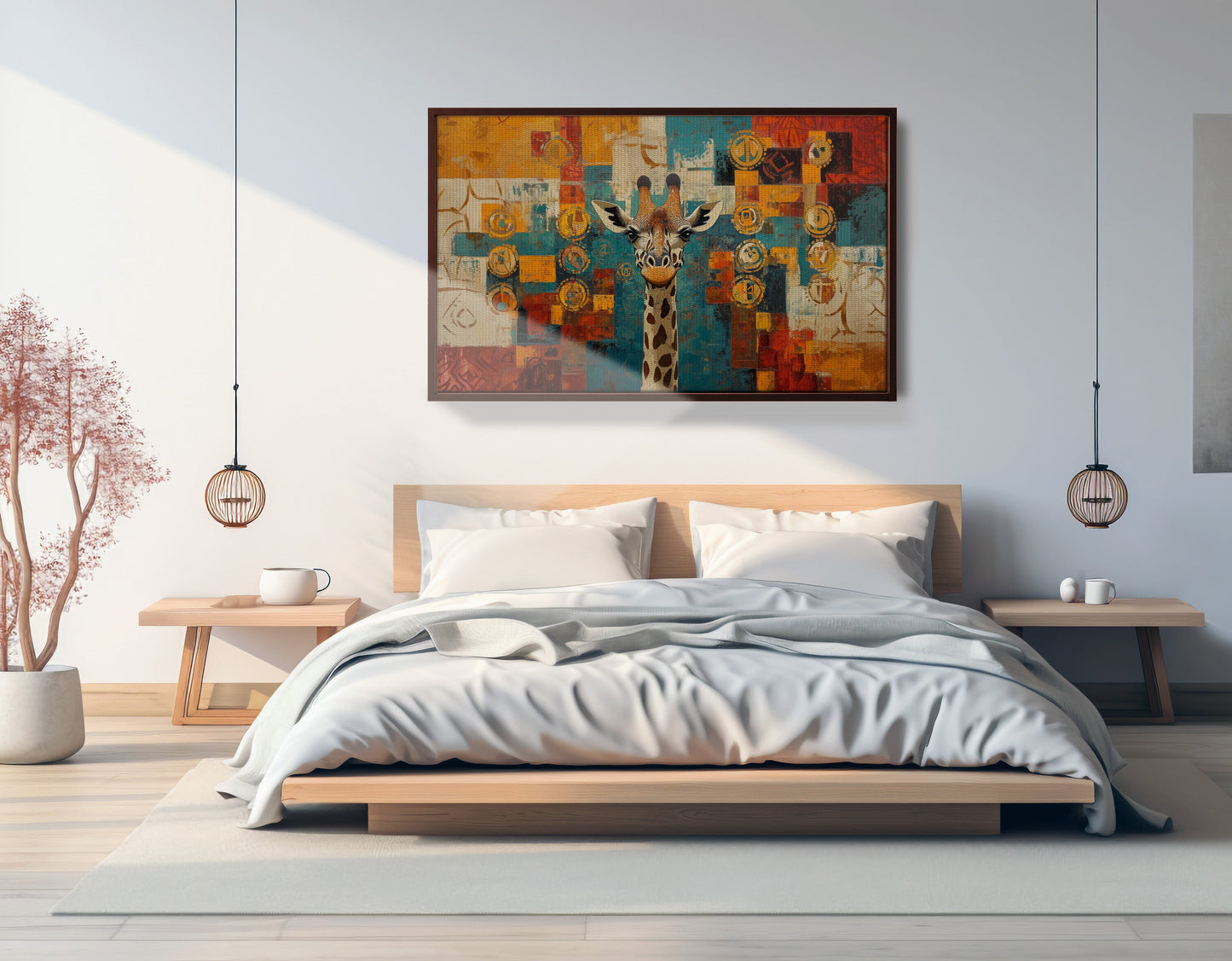Giraffe Gold Pattern African American canvas print view 33