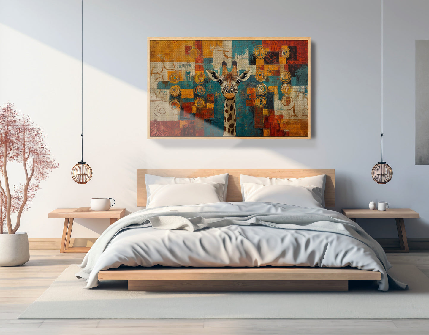 Giraffe Gold Pattern African American canvas print view 51
