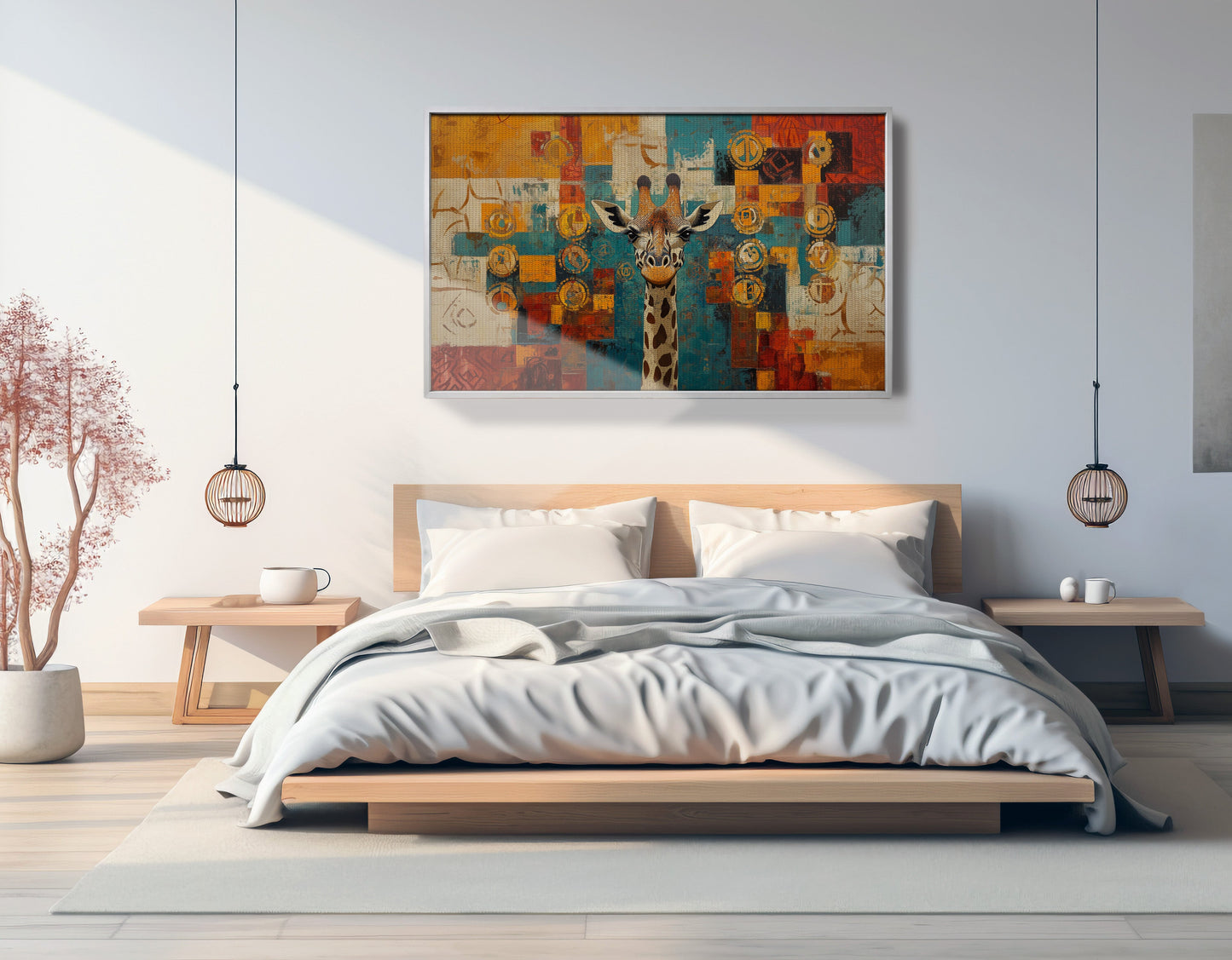 Giraffe Gold Pattern African American canvas print view 57