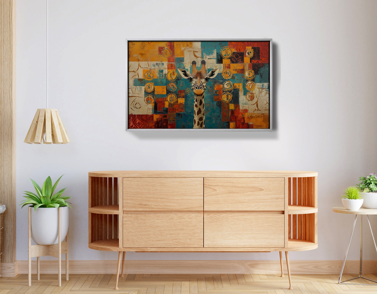 Giraffe Gold Pattern African American canvas print view 56
