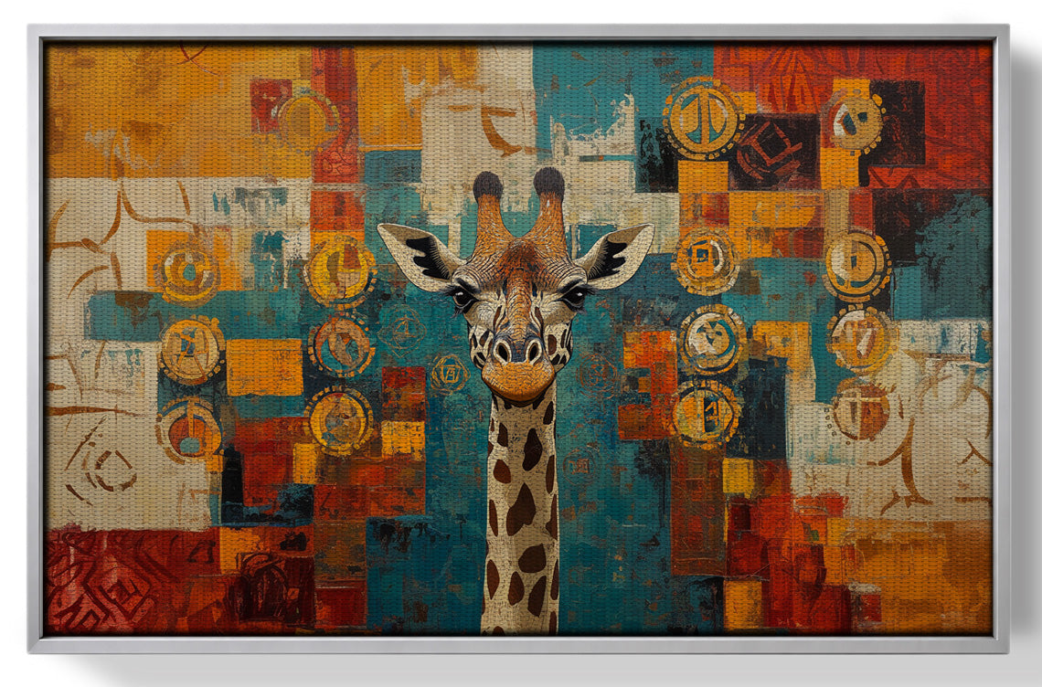 Giraffe Gold Pattern African American canvas print view 55