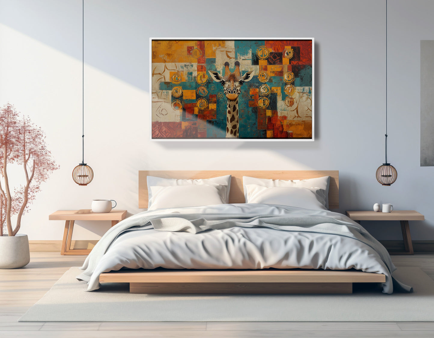 Giraffe Gold Pattern African American canvas print view 63