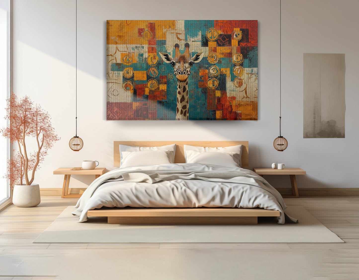 Giraffe Gold Pattern African American canvas print view 15