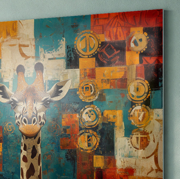 Giraffe Gold Pattern African American canvas print view 22
