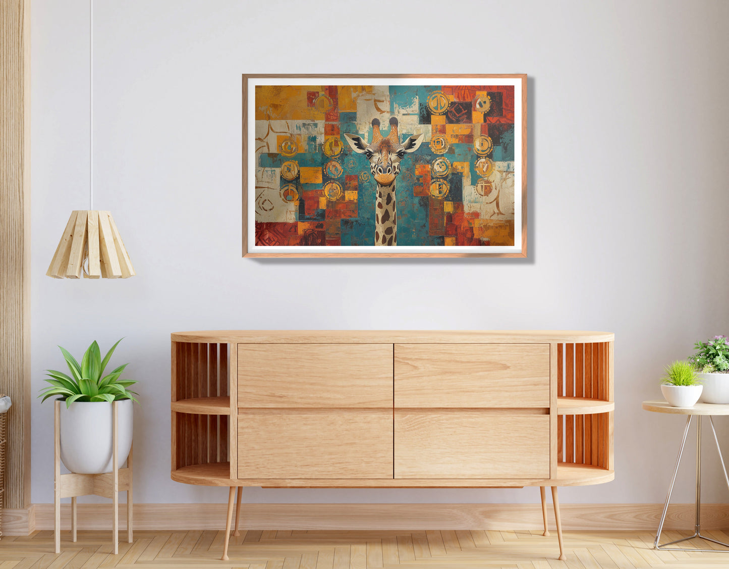 Giraffe Gold Pattern African American canvas print view 80