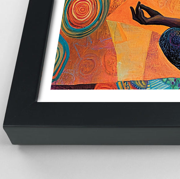 Black Woman Yoga Meditation African American wall art view 70