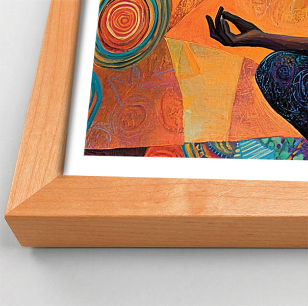 Black Woman Yoga Meditation African American wall art view 82