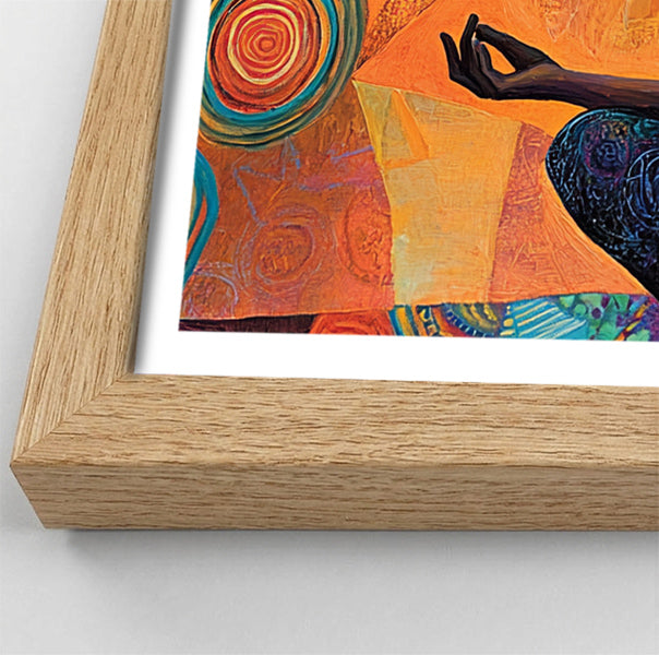 Black Woman Yoga Meditation African American wall art view 76
