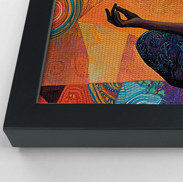 Black Woman Yoga Meditation African American wall art view 28